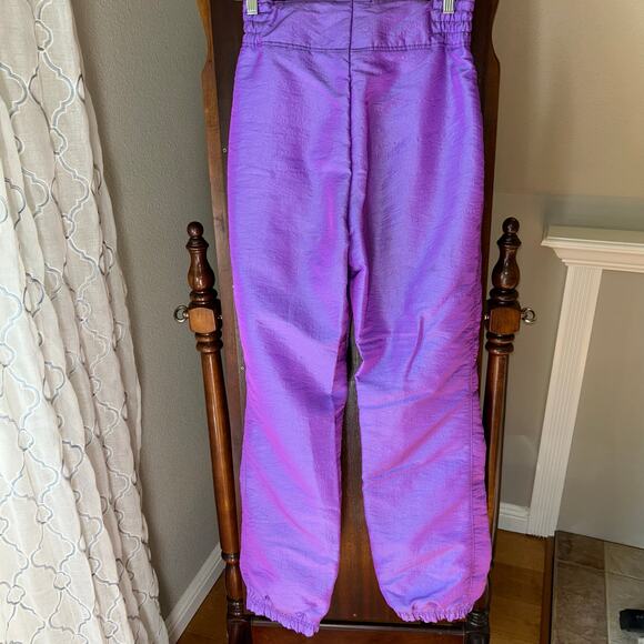 Vintage Nils Women’s high waisted Ski snow pants size 10 small iridescent purple - Picture 7 of 12